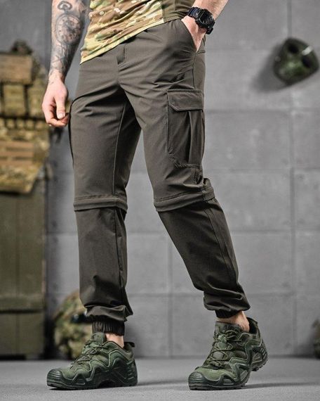 Стрейчевые летние такатические штаны-шорты PARADOX олива ДЛ6298 | Зображення 5