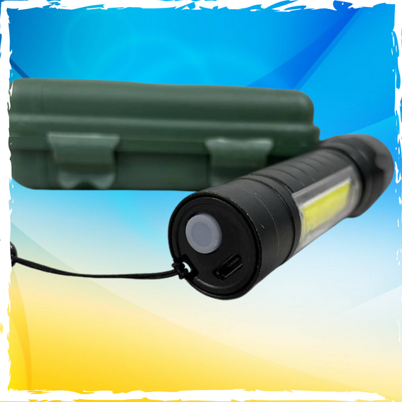 Ліхтарик тактичний, ручний, з Led-лампою. Зум. Фонарик акумуляторний | Зображення 2