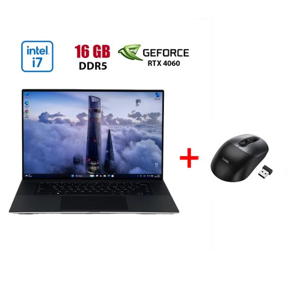 Ігровий ноутбук Dell XPS 17 9730 / 17.3" (1920x1200) IPS / Intel Core i7-13700H (14 (20) ядер по 2.4 - 5.0 GHz) / 16 GB DDR5 / 480 GB SSD / nVidia GeForce RTX 4060, 8 GB GDDR6, 128-bit / WebCam б/в + Подарунок Бездротова миша HOCO GM28