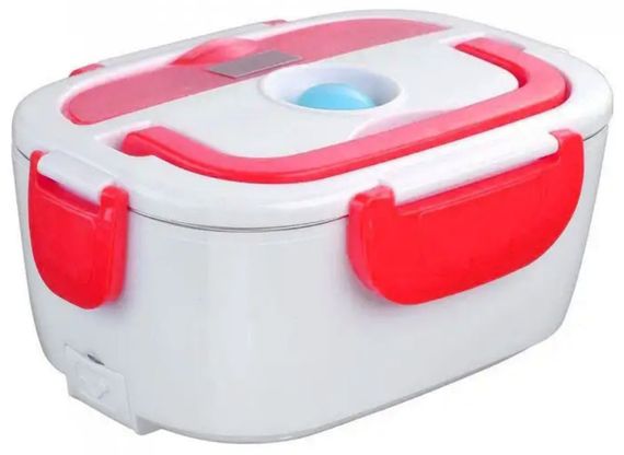 Автомобільний ланч-бокс з підігрівом Electronic Lunchbox від мережі термос для їжі 1 л Червоний | Зображення 2