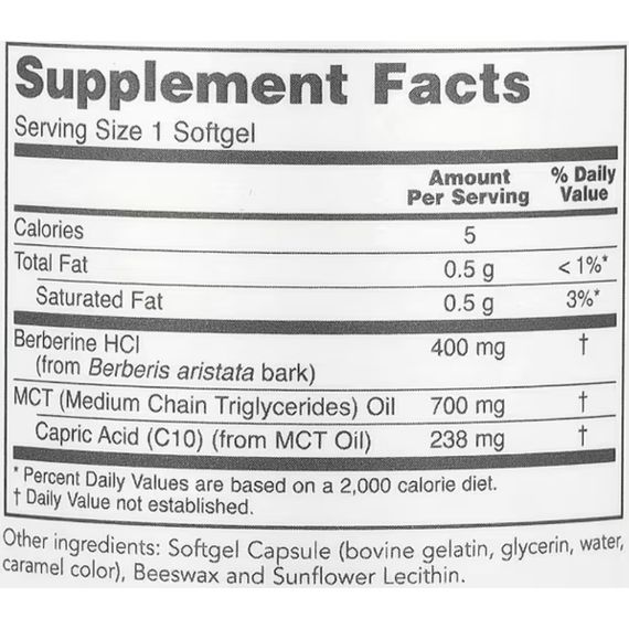 Комплекс для профілактики діабету Protocol for Life Balance Glucose Management with Berberine HCl 90 Softgels | Зображення 1