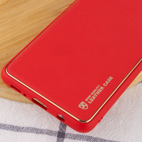 Шкіряний чохол Xshield для Xiaomi Redmi Note 11 (Global) / Note 11S Червоний / Red | Зображення 2
