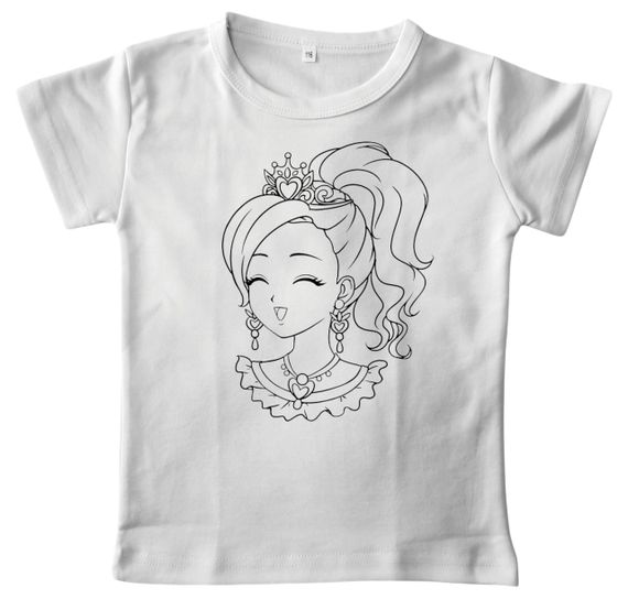 Дитячий набір для творчості футболка розмальовка Королева біла (ДФ0012) 152 | Зображення 4