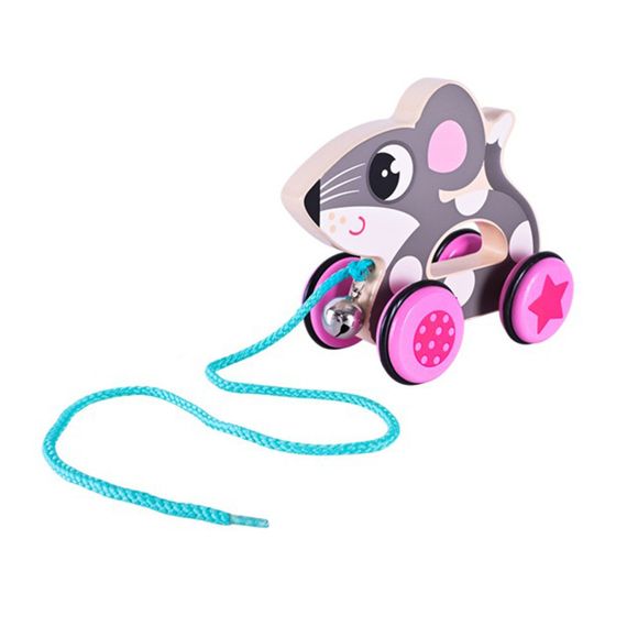 Детская деревянная каталочка "Мишень" C15030-3 на веревке