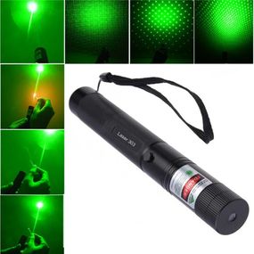 Указка laser 303 green, лазерна указка з насадками, зелений промінь EL -1167 (303)