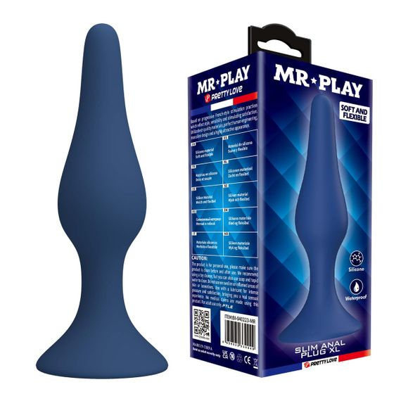 Анальна пробка MR.PLAY - Slim Anal Plug XL, BI-040223-MR Sex Aura