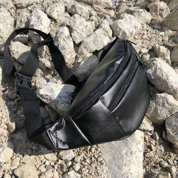 Чоловіча шкіряна бананка середнього розміру, Бананка чоловіча м'яка Сумка наплічна VU-39 | Зображення 4