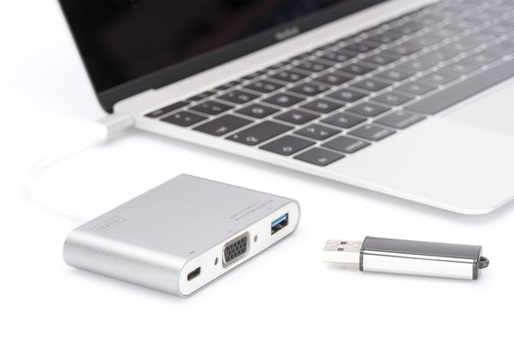 Адаптер DIGITUS USB Type-C to VGA/USB 3.0/Type-C (DA-70839) | Зображення 1