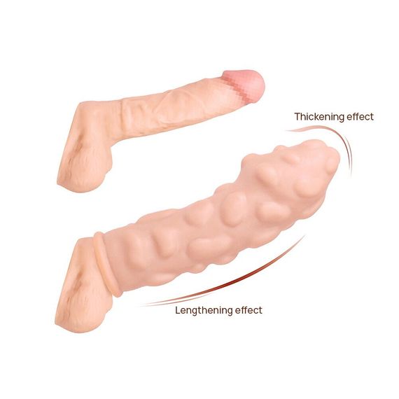 Насадка на член Kokos Extreme Sleeve ES.11 розмір M, потовщувальна, стимулюючий рельєф | Зображення 1