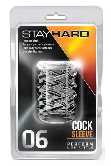 Насадка на пеніс рельєфна Blush Stay Hard прозора Sex Aura | Зображення 2
