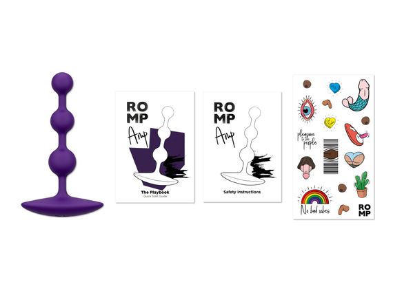 Анальне намисто Romp Amp Dark Purple, силікон, макс. діаметр 2,6 см | Зображення 4