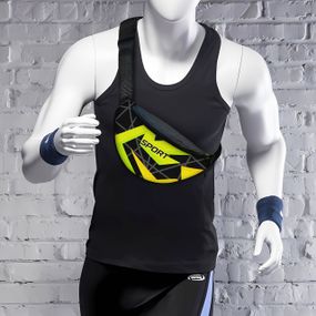 Сумка-бананка Sport мужская/женская спортивная 32×16 см с расширителем поясная сумка или сумка через плечо (3753)