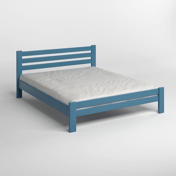 Полуторне дерев'яне ліжко Mebigrand Прем'єра Сіро-синій (S7010R90B) 120х200 см (MBG-2948) | Зображення 1