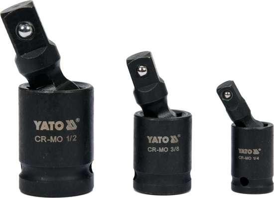 Кардани ударні YATO : квадрати- 1/2", 3/8", 1/4", 3 шт YT-10643 | Зображення 1