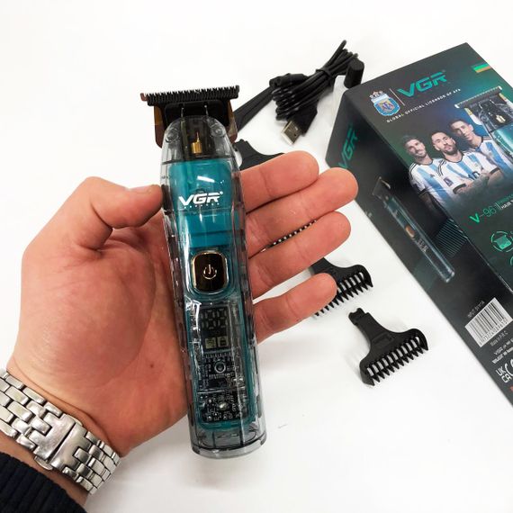 Бездротова чоловіча електрична машинка для стрижки VGR V-961, Тример акумуляторний для волосся та бороди | Зображення 6