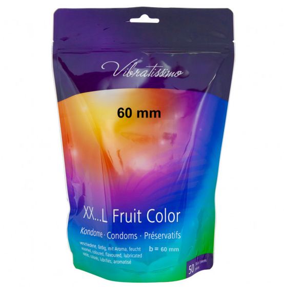 Презервативи - Vibratissimo XX ... L Fruit Color, 60 мм, 50 шт. Sex Aura | Зображення 3