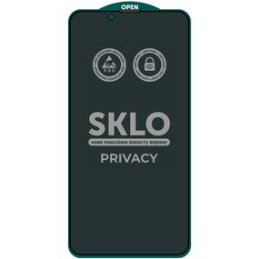 Защитное стекло SKLO 5D Privacy (тех.пак) для Apple iPhone 13 / 13 Pro / 14 / 16e (6.1") Черный