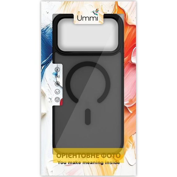 Чехол Ummi Colorful with MagSafe для Apple iPhone 17 Air (6.5") Черный / Black | Зображення 1