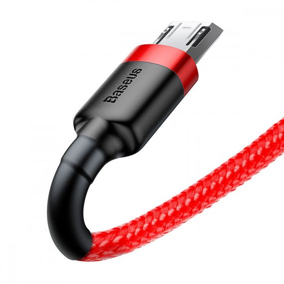 Дата кабель Baseus Cafule MicroUSB Cable 2.4A (1m) (CAMKLF-B) Червоний | Зображення 1