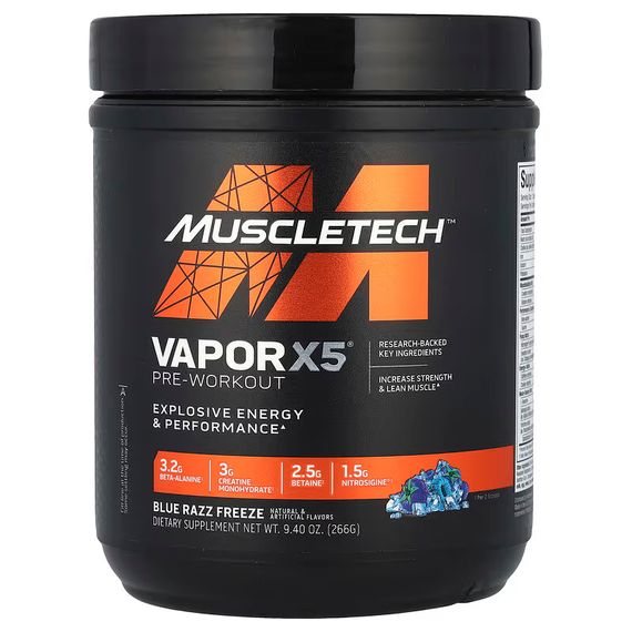 Предтренировочный комплекс MuscleTech VaporX5 Pre-Workout 266g (Blue Razz Freeze)