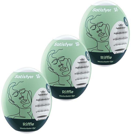 Набір яєць мастурбаторів SATISFYER MASTURBATOR EGG SET RIFFLE 3ШТ Sex Aura | Зображення 2