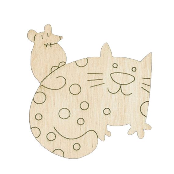 Набор детского творчества Роспись по дереву «Магниты-веселые коты» РД-011 | Зображення 5