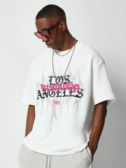 Футболка мужская с принтом повседневная S Белая