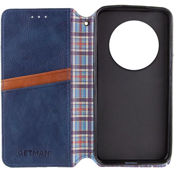 Шкіряний чохол-книжка GETMAN Cubic (PU) для Xiaomi Redmi 14C / Poco C75 Синій | Зображення 3