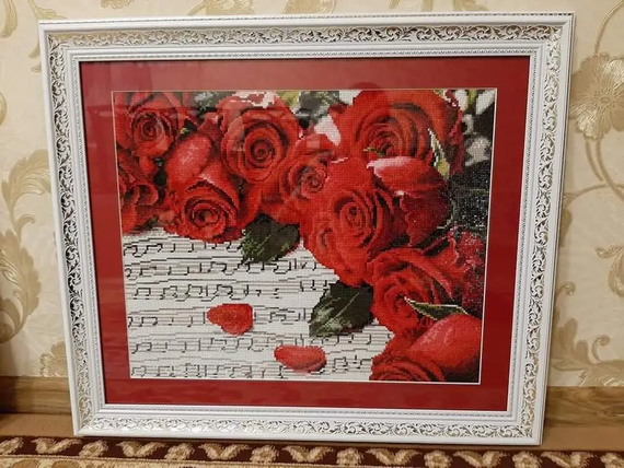 Алмазная мозаика Мелодия роз 40х50 см ColorArt SP037 | Зображення 6