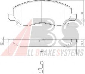 Колодка гальм. диск. MITSUBISHI GALANTSPACERUNNER передн. (вир-во ABS) A.B.S. 37202 на MITSUBISHI OUTLANDER SPORT (GA_W_)