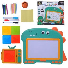 Дошка-столик "Динозавр" 2 в 1, з аксесуарами (бірюзовий)