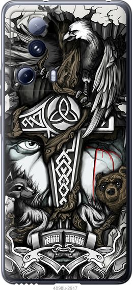 Чехол на Xiaomi 13 Lite Тату Викинг "4098u-3017-17620"