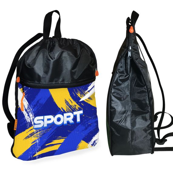 Рюкзак-мешок для обуви,спортивной формы Sport детская сумка для сменки с расширителем (01422)