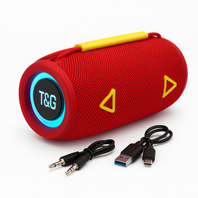 Стерео колонка переносна TG657, Портативна bluetooth колонка з різнокольоровим підсвічуванням WX-13