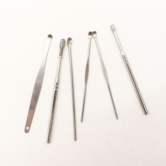 Набор инструментов для чистки ушей 6 шт, в чехле, TOOL SET, цвет Рандом / Многоразовые ушные палочки из | Зображення 9