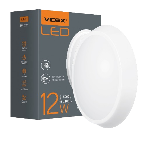 LED Світильник ЖКГ 12W 5000К 220V з датчиком ІК Videx