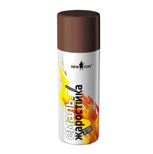 Емаль 400мл жаростійка коричневий аерозоль NEW TON