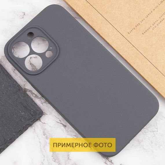 Чехол Silicone Case Full Camera Protective (AA) NO LOGO для Apple iPhone 16 Plus (6.7") Серый / Dark Gray | Зображення 2