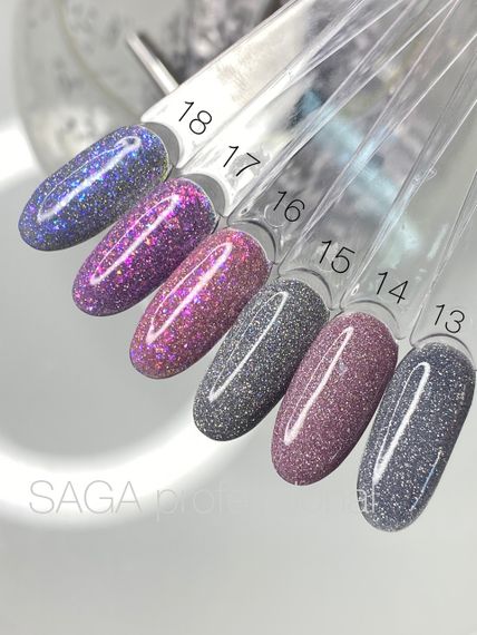 Світловідбиваючий гель-лак SAGA 14 Fiery 9мл | Зображення 5