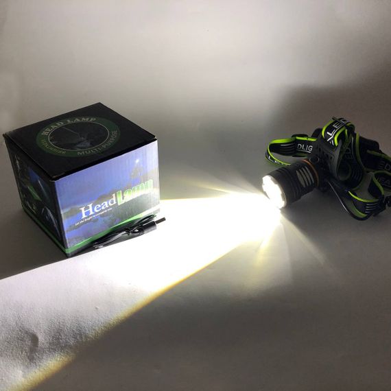 Фонарик на голову с зарядкой PLD-A12-TG, Налобный фонарик с влагозащитой, Налобный прожектор OT-52