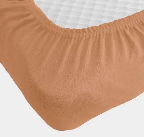 персикове Простирадло махрове на резинці з наволочками Anisa (220х240+30 см) | Зображення 2