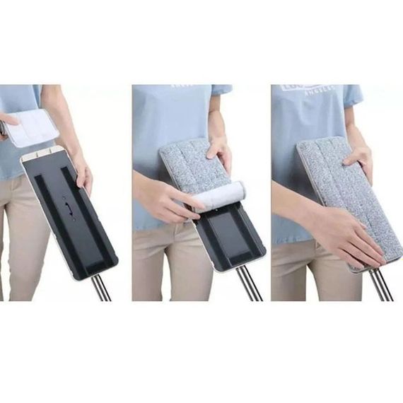 Швабра - ледар з відром і автоматичним віджимом 2 в 1 Hand Free Cleaning Mop 5 л. Колір: зелений | Зображення 2