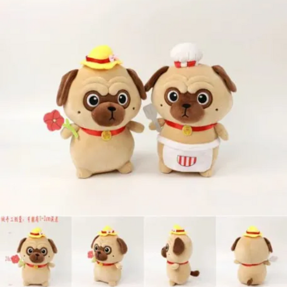 М'яка іграшка кумедний Собачка Мопсик 25 см, маленький плюшевий мопсик | Зображення 3