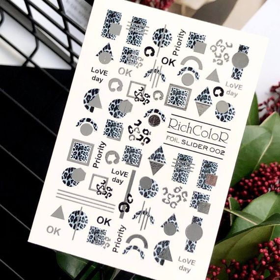 Фольгований слайдер RichColor 002 на водяній основі (6.5x9.5см) | Зображення 1