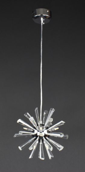 Люстра підвісна на 8 лампочок 27615 Хром 30-140х24х24 см.