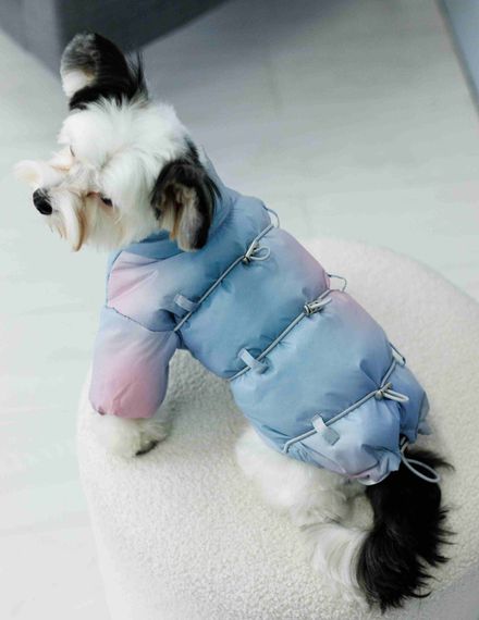 Куртка з фіксаторами тайдай блакитна K-83 | Зображення 1