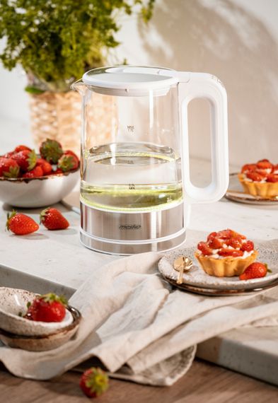 Електрочайник Mesko MS 1301 white 1850-2200Вт/ 1.7л/ скло/ встановлення температури | Зображення 2