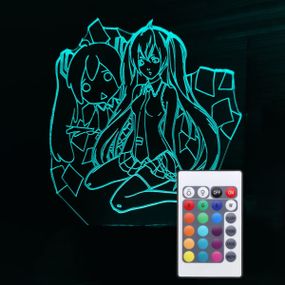 Акриловый светильник-ночник с пультом 16 цветов Хацунэ Мику tty-n000903