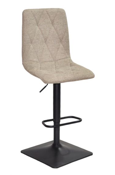 Барний стілець Fred Bar 4-BK-Base, чорна квадратна опора, регулювання висоти сидіння, м'яка оббивка текстиль бежевий BREGO-34 | Зображення 6