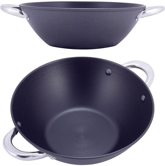 Казан чавунний "Wok" 3.6л, з антипригарним покриттям і аромо-кришкою | Зображення 1